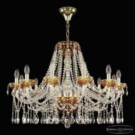 Подвесная люстра Bohemia Ivele Crystal 5413/12/300 G Amber/M-1F