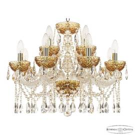 Подвесная люстра Bohemia Ivele Crystal 5413/8+4/200 G Amber/M-1F