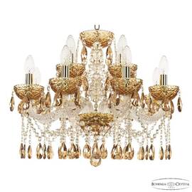 Подвесная люстра Bohemia Ivele Crystal 5413/8+4/200 G Amber/M-1F K777