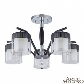Люстра на штанге Arte Milano Napoli 332646/5 CR+BK