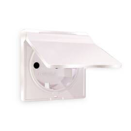 Лицевая панель для розетки с/з со шторками и крышкой Ambrella Volt Alfa AP2080