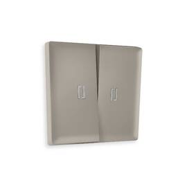 Лицевая панель для выключателя двухклавишного с подсветкой Ambrella Volt Alfa AP3640