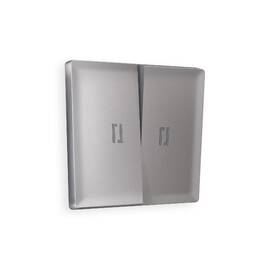 Лицевая панель для выключателя двухклавишного с подсветкой Ambrella Volt Alfa AP5040