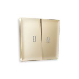 Лицевая панель для выключателя двухклавишного с подсветкой Ambrella Volt Alfa AP6040