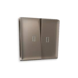 Лицевая панель для выключателя двухклавишного с подсветкой Ambrella Volt Alfa AP6340