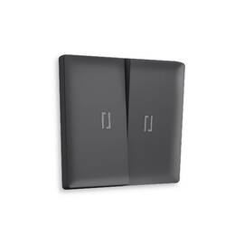 Лицевая панель для выключателя двухклавишного с подсветкой Ambrella Volt Alfa AP9040