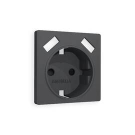 Лицевая панель для розетки с/з со шторками 2USB A+A Ambrella Volt Alfa AP9090