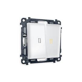 Комплект механизма 2-кл проходного выключателя с подсветкой Ambrella Volt Alfa MA124030