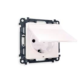 Комплект механизма розетки с/з со шторками и крышкой Ambrella Volt Alfa MA208010