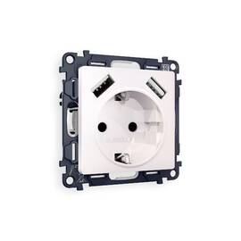 Комплект механизма розетки 2USB A+A 18W (быстрая зарядка) с/з Ambrella Volt Alfa MA209010