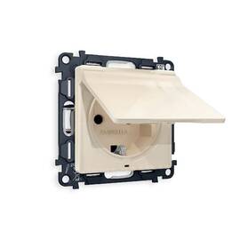 Комплект механизма розетки с/з со шторками и крышкой Ambrella Volt Alfa MA308010