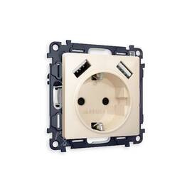 Комплект механизма розетки 2USB A+A 18W (быстрая зарядка) с/з Ambrella Volt Alfa MA309010