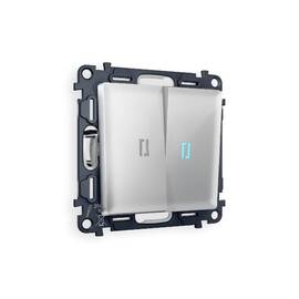 Комплект механизма 2-кл выключателя с подсветкой Ambrella Volt Alfa MA404020