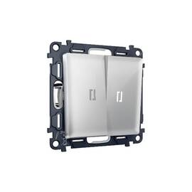 Комплект механизма 2-кл проходного выключателя с подсветкой Ambrella Volt Alfa MA404035