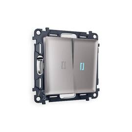 Комплект механизма 2-кл выключателя с подсветкой Ambrella Volt Alfa MA504020