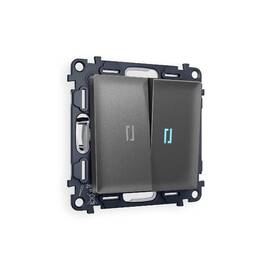 Комплект механизма 2-кл выключателя с подсветкой Ambrella Volt Alfa MA654020