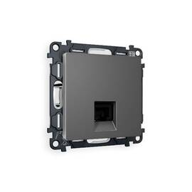 Комплект механизма компьютерной розетки RJ-45(8P8C) CAT6 со шторкой Ambrella Volt Alfa MA662010