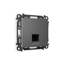 Комплект механизма телефонной розетки RJ-11(4P4C) со шторкой Ambrella Volt Alfa MA662030