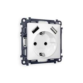 Комплект механизма розетки 2USB A+A 18W (быстрая зарядка) с/з Ambrella Volt Alfa MA129010