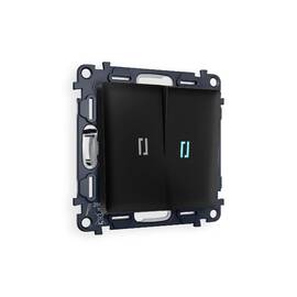 Комплект механизма 2-кл выключателя с подсветкой Ambrella Volt Alfa MA804020