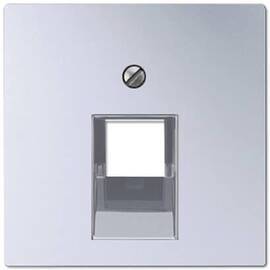 Накладка 1-ой наклонной телефонной/компьютерной розетки Jung A 500 алюминий A569-1PLUAAL