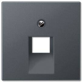 Накладка 1-ой наклонной телефонной/компьютерной розетки Jung A 500 антрацит A569-1BFPLUAANM