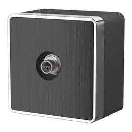 ТВ-розетка оконечная Werkel Gallant графит рифленый W5083004 4690389164736