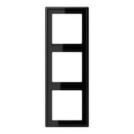 Рамка 3-постовая Jung LS 990 черная LS983SW