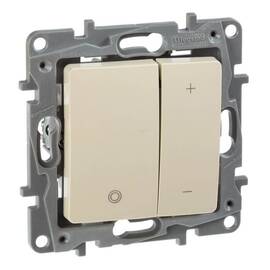 Светорегулятор клавишный 400Вт, слоновая кость