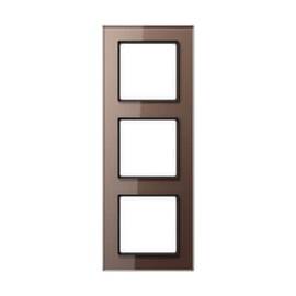 Рамка 3-постовая Jung A creation стекло мокка AC583GLMO