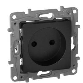 Розетка 2К Legrand Etika 16A 250V со шторками антрацит 672634