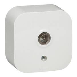 Розетка TV Звезда Legrand Quteo белая 782215