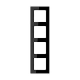 Рамка 4-постовая Jung A creation черная AC584SW