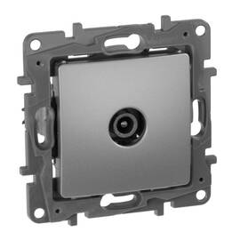 Розетка TV проходная 5-862 мГц, алюминий