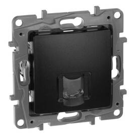 Розетка RJ45 Cat.6 одиночная UTP, антрацит