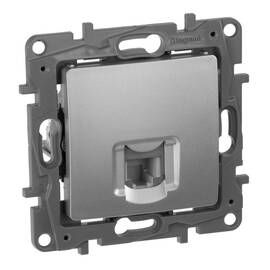 Розетка RJ11 одиночная, алюминий