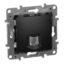 Розетка RJ11 одиночная, антрацит