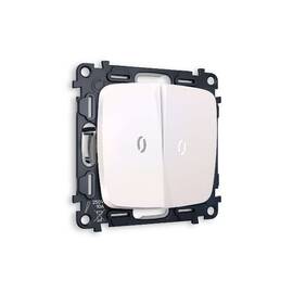 Комплект механизма 2-кл выключателя с подсветкой Ambrella Volt Omega MO204015