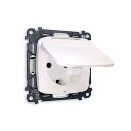 Комплект механизма розетки с/з со шторками и крышкой Ambrella Volt Omega MO208010