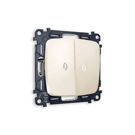 Комплект механизма 2-кл выключателя с подсветкой Ambrella Volt Omega MO304015