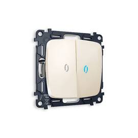 Комплект механизма 2-кл выключателя с подсветкой Ambrella Volt Omega MO304020