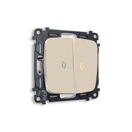 Комплект механизма 2-кл проходного выключателя с подсветкой Ambrella Volt Omega MO324030