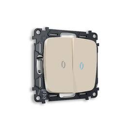 Комплект механизма 2-кл проходного выключателя с подсветкой Ambrella Volt Omega MO324040