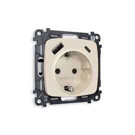 Комплект механизма розетки 2USB A+C 20W (быстрая зарядка) с/з Ambrella Volt Omega MO330010