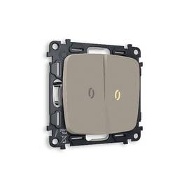 Комплект механизма 2-кл выключателя с подсветкой Ambrella Volt Omega MO364010