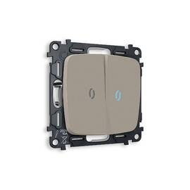 Комплект механизма 2-кл выключателя с подсветкой Ambrella Volt Omega MO364020