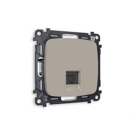 Комплект механизма телефонной розетки RJ-11(4P4C) со шторкой Ambrella Volt Omega MO372030