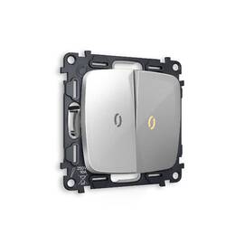 Комплект механизма 2-кл выключателя с подсветкой Ambrella Volt Omega MO404010