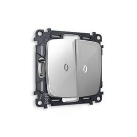 Комплект механизма 2-кл проходного выключателя с подсветкой Ambrella Volt Omega MO404035