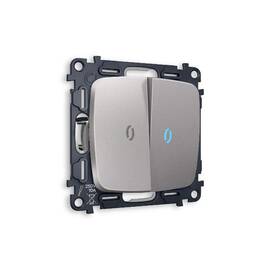 Комплект механизма 2-кл выключателя с подсветкой Ambrella Volt Omega MO504020